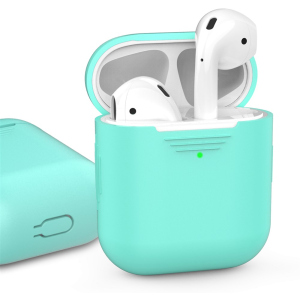 Класичний Силіконовий чохол AhaStyle для Apple AirPods Mint green (AHA-01020-MGR) краща модель в Рівному