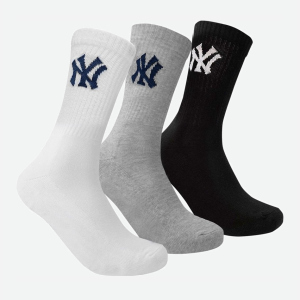 Шкарпетки New York Yankees 3 pk Crew 15100002-1003 43-46 р 3 пари Чорний/Білий/Сірий (8718984009132)