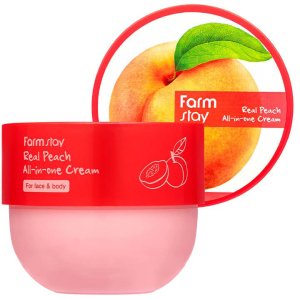 Питательный крем для лица и тела Farmstay Real Peach All-In-One Cream с экстрактом персика 300 мл (8809638301006)