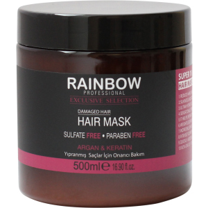 Маска для волосся без сульфатів та парабенів Rainbow Professional Exclusive Hair Аргана та кератин для пошкодженого волосся 500 мл (73353) (8697426733531) в Рівному