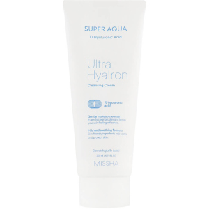 Очищающий крем для лица с гиалуроновой кислотой Missha Super Aqua Ultra Hyalron Cleansing Cream 200 мл (8809643507233) в Ровно