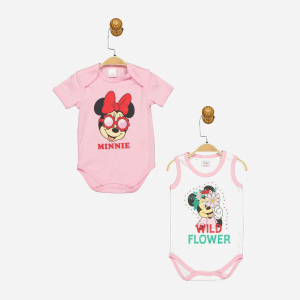 Боді Disney Minni Mouse MN17331 86-92 см 2 шт Біло-рожеве (8691109875174) в Рівному