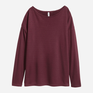 Жіночий лонгслів H&M 4383336-ACXF L Сливовий (DD3000003124533) краща модель в Рівному