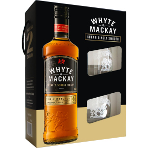 Віскі Whyte&Mackay 0.7 л 40% + 2 келихи (4820196540076) краща модель в Рівному