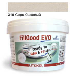 Поліуретанова затирка Litokol FillGood EVO 210 (Сіро-бежевий) 5кг. ТОП в Рівному