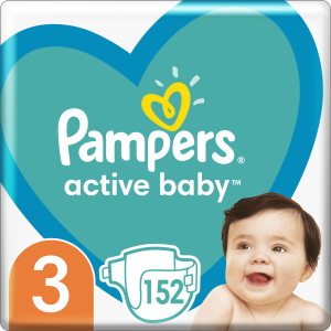 Підгузки Pampers Active Baby Розмір 3 (Midi) 6-10 кг 152 шт (8001090951533) ТОП в Рівному