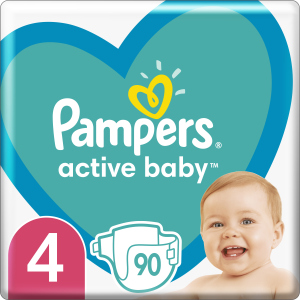 Подгузники Pampers Active Baby Размер 4 (Maxi) 9-14 кг 90 шт (8001090950376) ТОП в Ровно