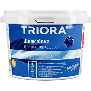 Шпаклівка фінішна TRIORA Тонкошарова 5 кг Біла (4823048021969) краща модель в Рівному