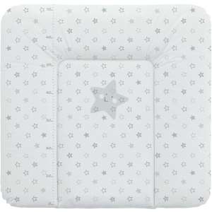 Матрац пеленальний на комод Ceba Baby 75x72 см м'який Stars Grey (W-144-066-260) краща модель в Рівному