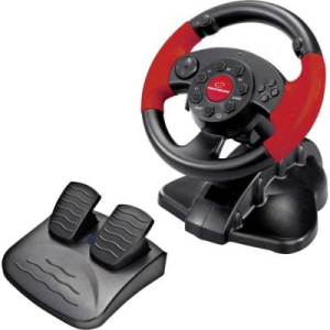 Кермо Esperanza PC/PS1/PS2/PS3 Black-Red (EG103) в Рівному