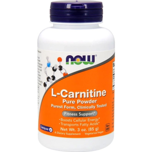 L-Карнітін, L-Carnitine, Now Foods Порошок, 85 гр (733739002174) в Рівному