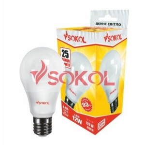 Набір 10 шт. LED лампа SOKOL A65 12.0W 220В E27 4100К краща модель в Рівному