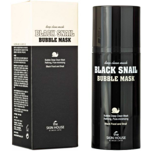 Маска The Skin House кислородная с улиткой и древесным углем Black Snail Bubble Mask 100 мл (8809080823217) лучшая модель в Ровно