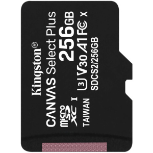 Kingston microSDXC 256GB Canvas Select Plus Class 10 UHS-I U3 V30 A1 (SDCS2/256GBSP) краща модель в Рівному