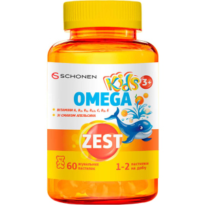 Зест ZEST Kids Omega Вітаміни №60 жувальних платівок (000001226) ТОП в Рівному