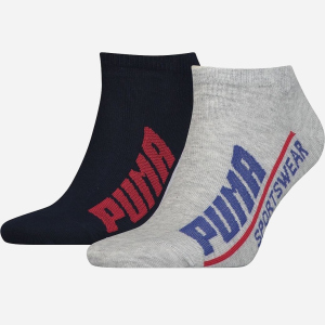 купити Набір шкарпеток Puma Men Logo Sneaker 2p 102001001-023 43-46 р 2 пари Темно-синій/Сірий (8718824798646)