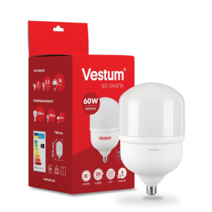 Лампа LED Vestum T160 60W 6500K 220V E27 (1-VS-1605) ТОП в Рівному