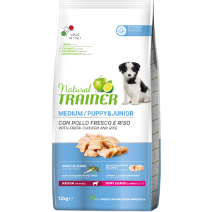 Сухий корм Trainer Natural Super Puppy&Junior Medium для цуценят середніх порід до 15 місяців 12 кг (8015699006730)