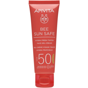 Солнцезащитный гель-крем для лица Apivita Bee Sun Safe SPF50 с оттенком 50 мл (5201279080174) в Ровно