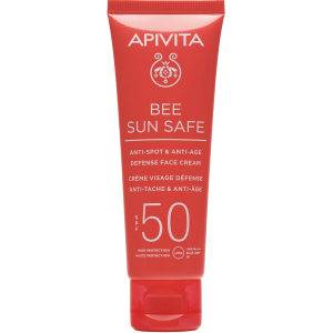 Солнцезащитный крем для лица Apivita Bee Sun Safe SPF50 Против пигментных пятен и для защиты от старения 50 мл (5201279080181) лучшая модель в Ровно