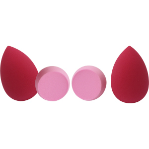 Набор спонжей для макияжа Biutee в боксе для хранения Красно-розовый 4 шт (BEA7358888119) в Ровно