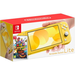 Nintendo Switch Lite Yellow + Гра Super Mario 3D World + Bowser's Fury (російська версія) в Рівному