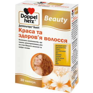 Бьюти Красота и здоровье волос Doppelherz капсулы 30 шт (4009932529081) в Ровно