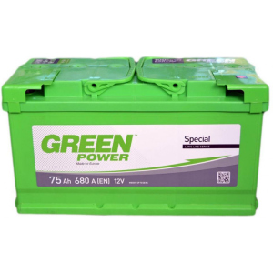 Автомобильный аккумулятор Green Power 75 Ah (-/+) Euro (680EN) (22362)