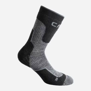 Шкарпетки CMP Trekking Sock Wool Long 3I49277-41YF 39-42 Nero-Grey (8057153059418) ТОП в Рівному