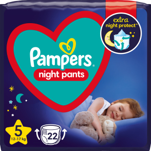 Підгузки-трусики нічні Pampers Night Pants Розмір 5 (12-17 кг) 22 шт (8006540234730) краща модель в Рівному