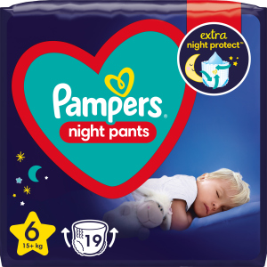 Подгузники-трусики ночные Pampers Night Pants Размер 6 (15+ кг) 19 шт (8006540234761) в Ровно