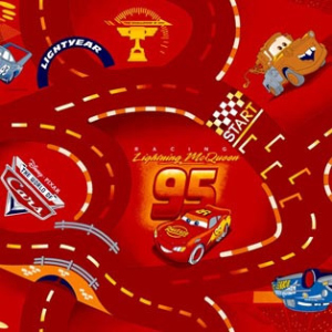 Ковролін AW WORLD OF CARS 10 1,5м червоний з малюнком краща модель в Рівному