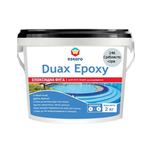 Затирка епоксидна ESKARO DUAX EPOXY для швів плитки та мозаїки 246 сріблясто-сірий 2кг краща модель в Рівному