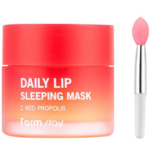 хороша модель Нічна маска для губ Farmstay Daily Lip Sleeping Mask Red Propolis з червоним прополісом 20 г (8809635231122)