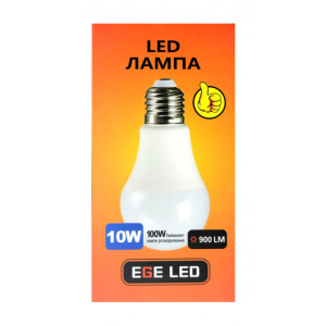 Набор 10шт Led лампа EGE 10вт Е27 4100К рейтинг