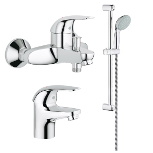 Набір змішувачів Grohe Euroeco 124428 краща модель в Рівному