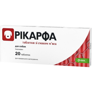Протизапальний знеболюючий препарат KRKA Рікарфа 20таб по 100 мг (3838989647094) ТОП в Рівному