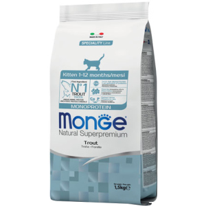 Сухий корм для кошенят Monge Cat Monoprotein Kitten Trota 1.5 кг (8009470005500)