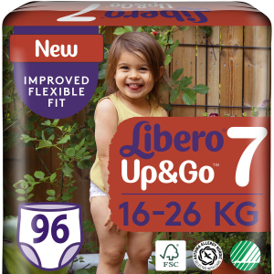 Підгузки-трусики Libero Up&Go 16-26 кг розмір 7 96 шт (7322541481302) в Рівному