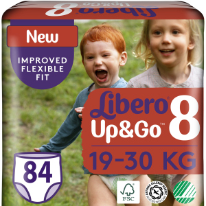 Подгузники-трусики Libero Up&Go 19-30 кг размер 8 84 шт (7322541481517) надежный