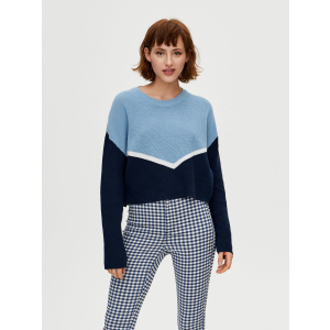 Джемпер Pull & Bear XAZ240542VIAM M Блакитний з синім та білим (DD8000004806808) краща модель в Рівному