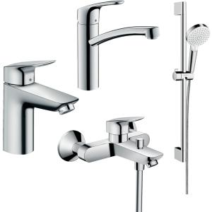 Набор смесителей HANSGROHE Logis/Focus 20200012 (71104+7140+31806+26534400) лучшая модель в Ровно