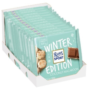 Упаковка молочного шоколада Ritter Sport с начинкой кокос и макаруны 12 шт х 100 г (4000417300607) ТОП в Ровно