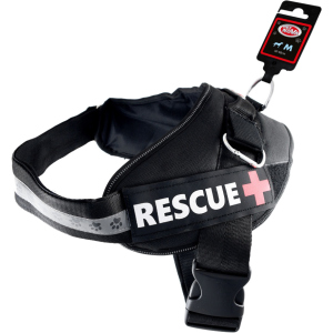 Шлей посилений Pet Nova Rescue+ M 55-65 см Чорний (HA-RESCUE-BL-M) (5903031442168) ТОП в Рівному