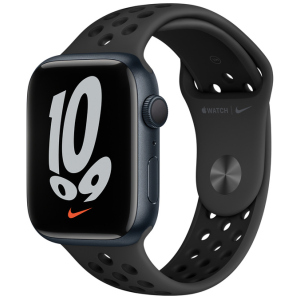 Смарт-годинник Apple Watch Series 7 Nike GPS 45mm Мідний світлий Case with Anthracite/Black Nike Sport Band (MKNC3UL/A) в Рівному