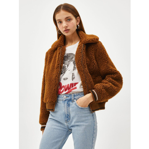 Кожушки Bershka XAZ152755BYFP XS Темно-коричневий (DD8000004547350) ТОП в Рівному