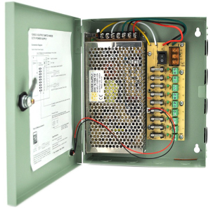 Импульсный блок питания Voltronic 12V-10A/9CH в боксе с замком перфорированный, 9-ти канальный лучшая модель в Ровно