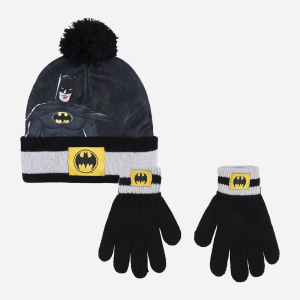 Зимовий комплект (шапка + рукавички) Disney Batman 2200007930 Чорний (8427934576821) ТОП в Рівному