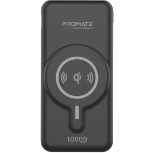 УМБ Promate PowerMag-10 10000 mAh MagSafe USB-C PD та USB-А QC3 Black (powermag-10.black) краща модель в Рівному