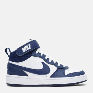 Кеды детские Nike Court Borough Mid 2 (Gs) CD7782-107 38 (5.5Y) 24 см Белые с синим (194953181302) лучшая модель в Ровно